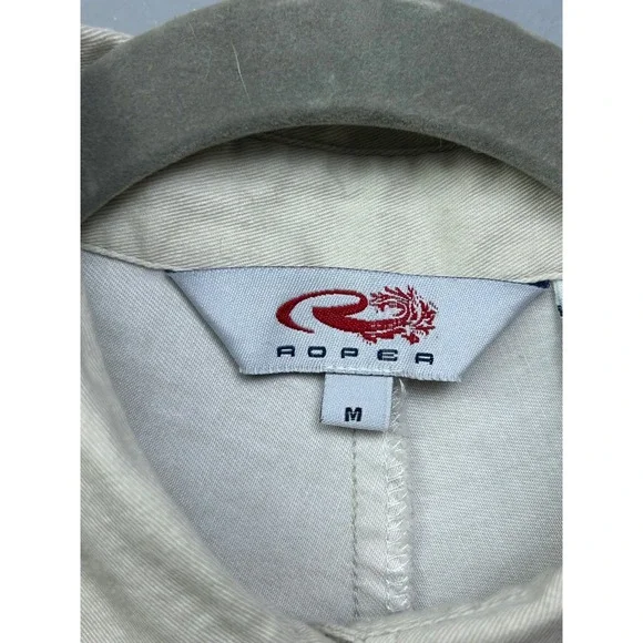 Roper Shirt Womens Medium Beige Western Pearl Snap Southwestern Cowgirl Rodeo - Picture 4 of 9